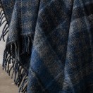 Check Wool Throw Adriano Blue